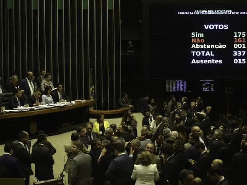 Plenário da Câmara rejeita denúncia contra Temer por 251 a 233 votos