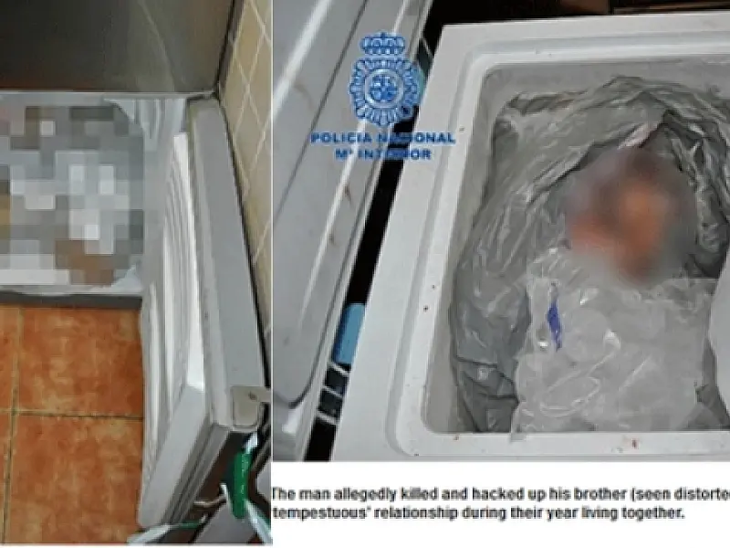 Professor espanhol esquarteja irmão e guarda o corpo no freezer