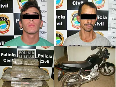Dois traficantes foram presos com maconha em Aparecida do Taboado