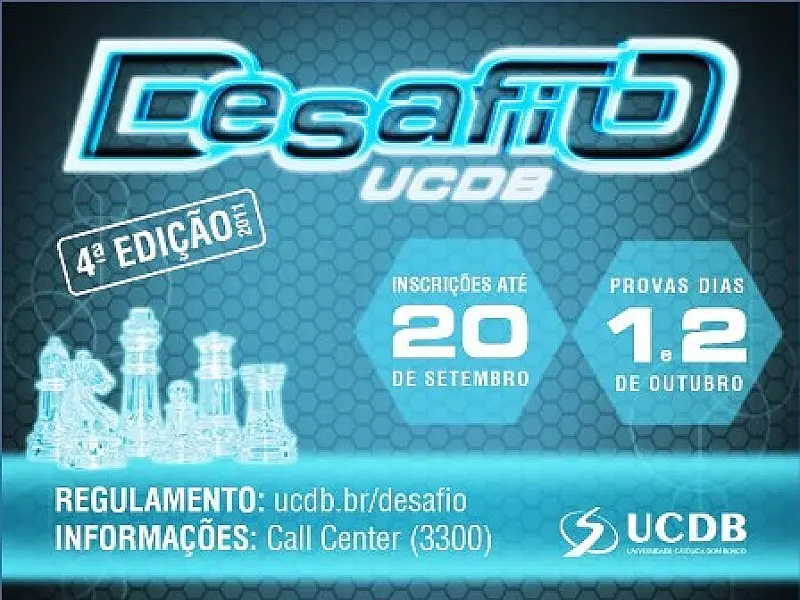 Desafio UCDB com inscrições até dia 20