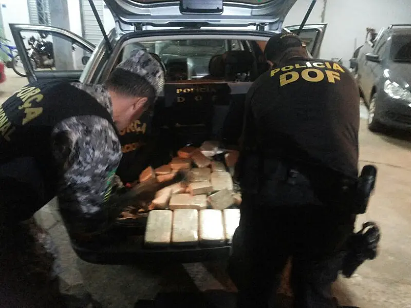 DOF apreende cocaína em fundo falso de veículo na BR-463