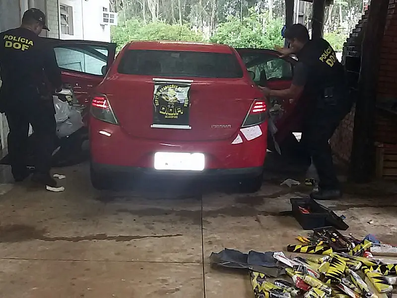 DOF apreende 64 quilos de maconha em veículo