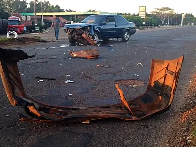 Motorista invade rodovia e é colhida por carreta na MS-276