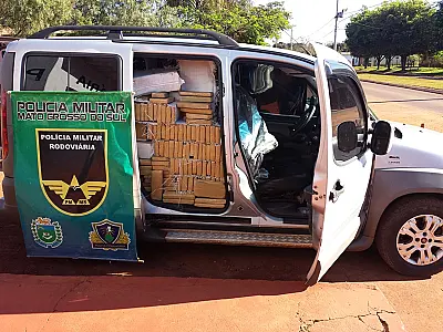 Mais de uma tonelada de maconha é apreendida na MS 164 pela PMR