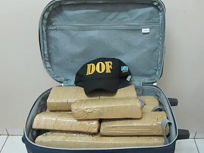 Adolescente de MT é preso com mala cheia de maconha em MS