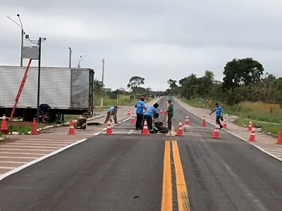Controladores de velocidade são instalados na BR-163