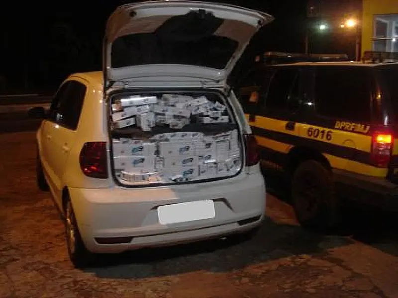PRF appreendeu 750 pacotes de cigarros na BR-163