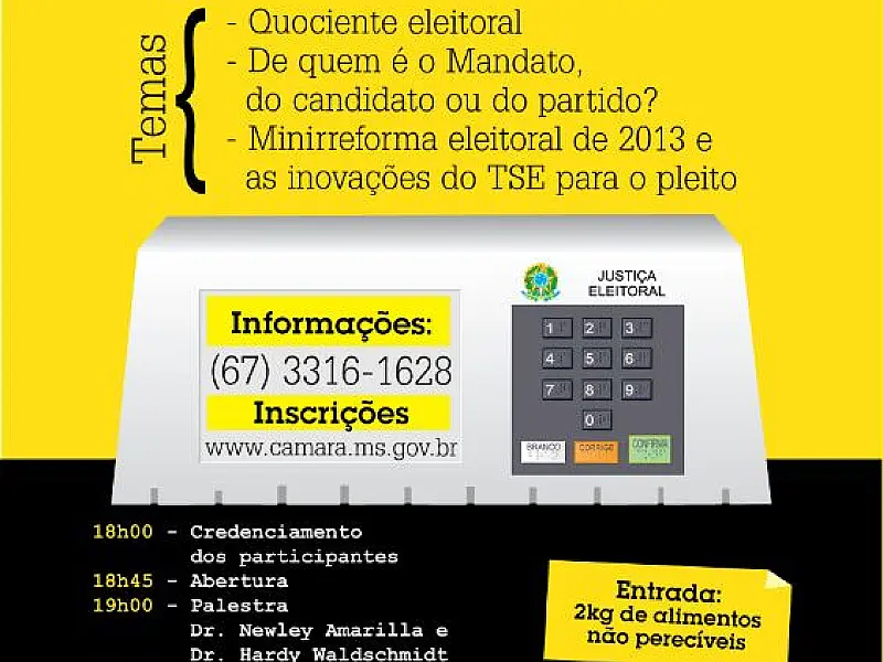 Câmara realiza palestra sobre Direito Eleitoral na próxima quarta-feira