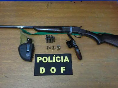 DOF apreende armas de fogo e munições na região de itaquiraí