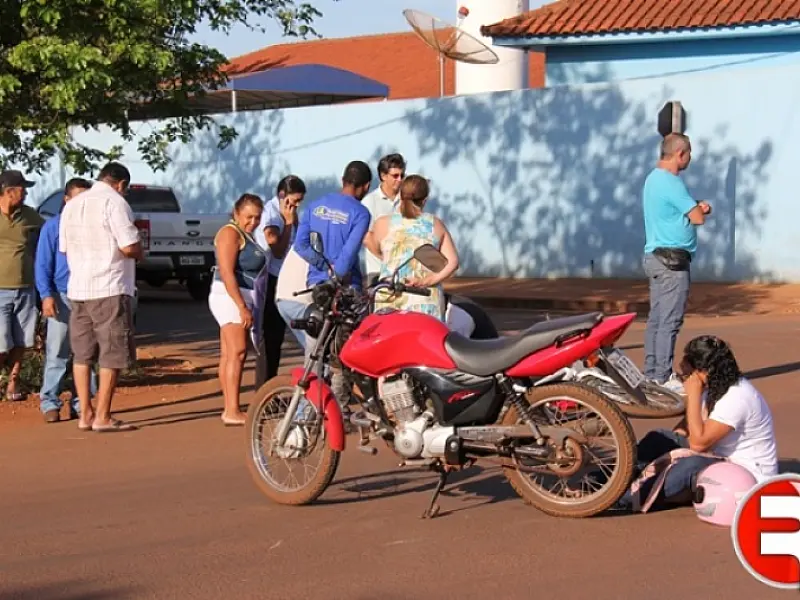 Ciclista é atropelada por motocicleta ao cruzar via em Sidrolândia