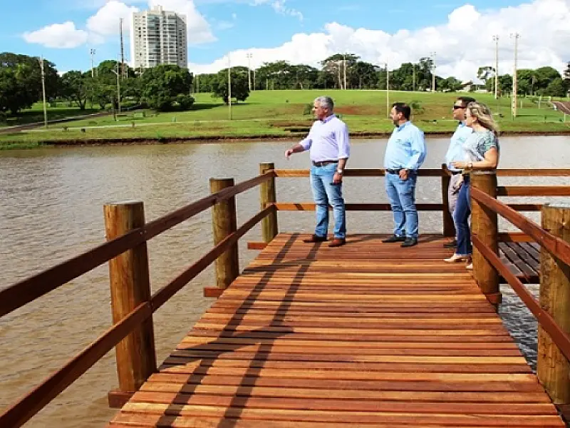 Visitantes já podem contemplar a beleza do lago do Parque das Nações Indígenas com a reforma dos decks