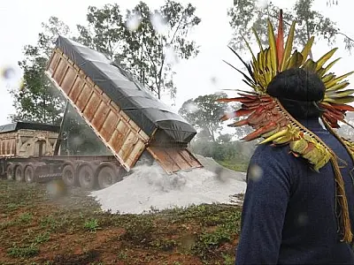"Esperança voltou", comemoram indígenas de Nioaque com a entrega de 960 toneladas de calcário