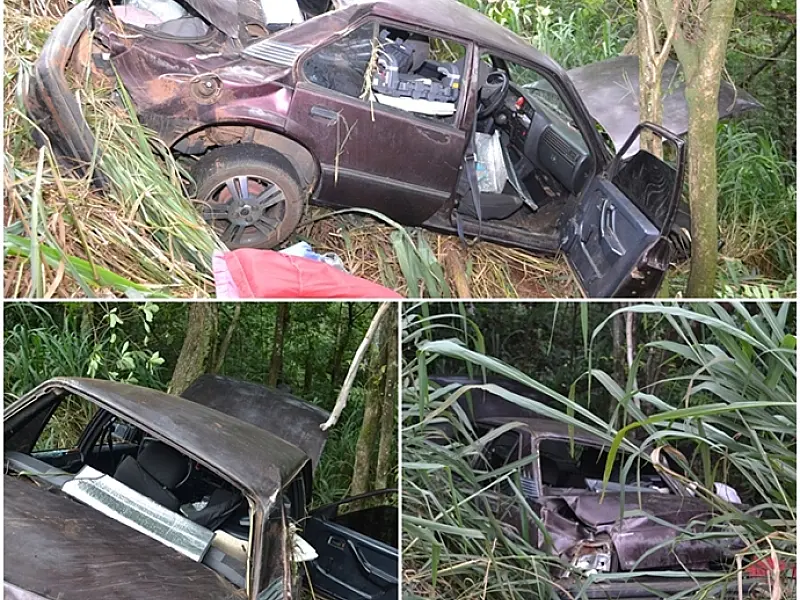 Capotamento na BR-163 deixa menino de sete anos ferido
