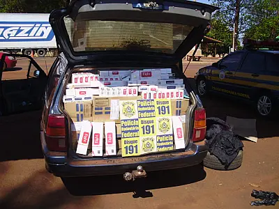 PRF apreende 1600 pacotes de cigarros de origem paraguaia