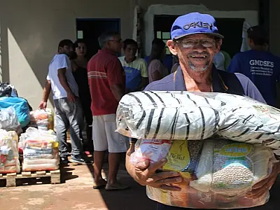 Ajuda humanitária leva alívio para população prejudicada pelas chuvas em Aquidauana