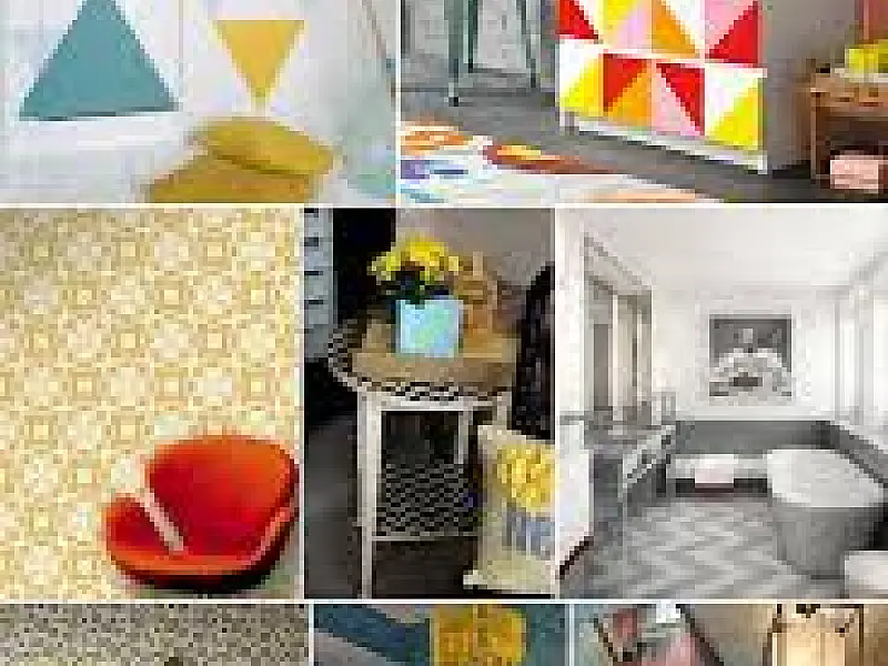 Estampas geométricas para repaginar o banheiro