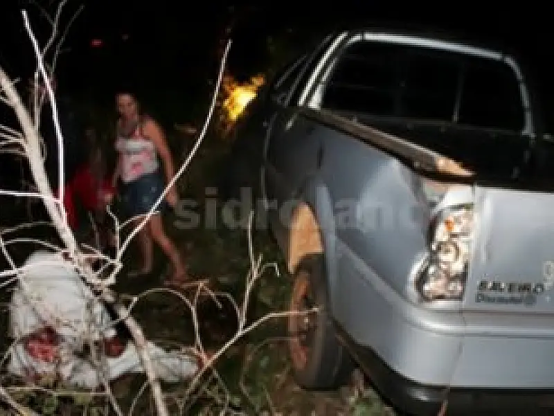 Motorista perde o controle do carro e colide com vegetação na MS -162