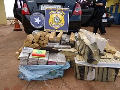 Polícia encontra 300 tabletes de maconha em veículo