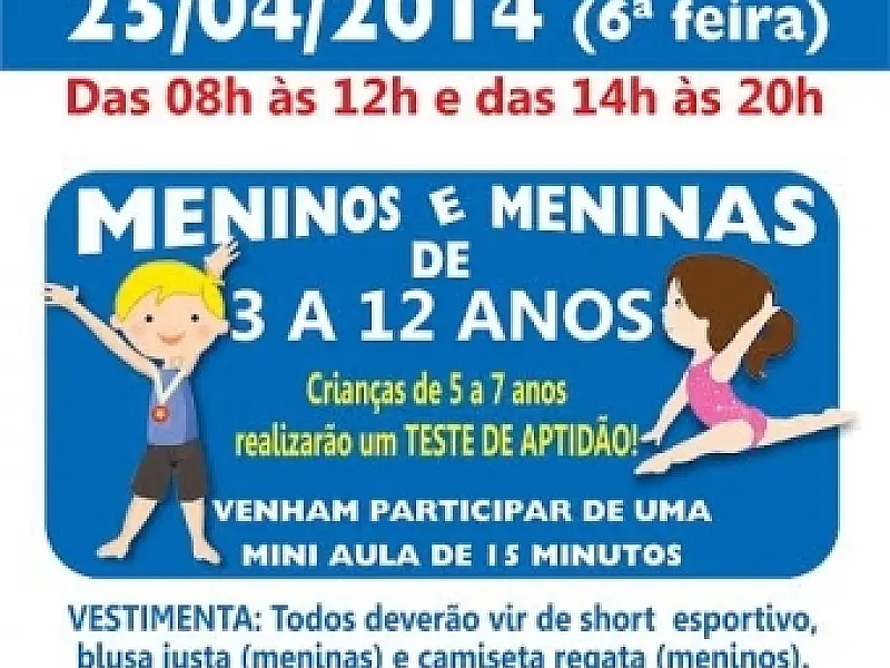 Dia experimental da ginástica artística acontece sexta na Capital