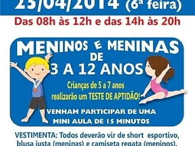 Dia experimental da ginástica artística acontece sexta na Capital