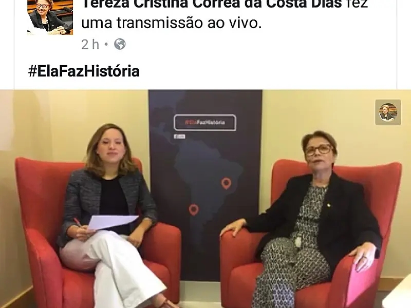 Líder socialista, deputada de MS conta sua história e inspira mulheres em entrevista ao Facebook