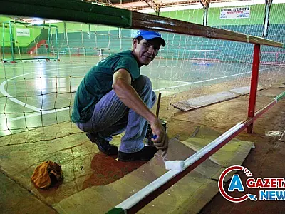Ginásio de Esportes de Aral Moreira recebe melhorias para Copa Morena