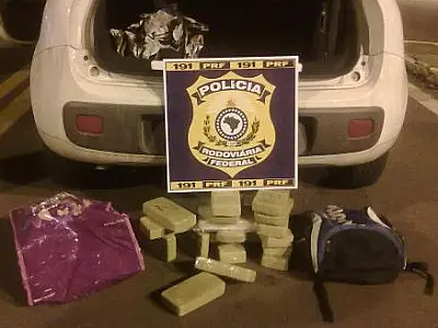 PRF apreende mais de 68 kg de cocaína na BR-262