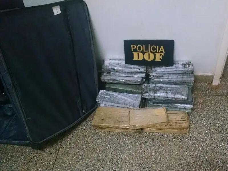 Policias apreendem 16 quilos de maconha em ônibus