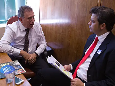 Giroto conversa com prefeito de Coxim sobre investimento de R$ 47 milhões