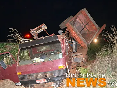 Motorista morre após perder controle de caminhão em Rio Brilhante