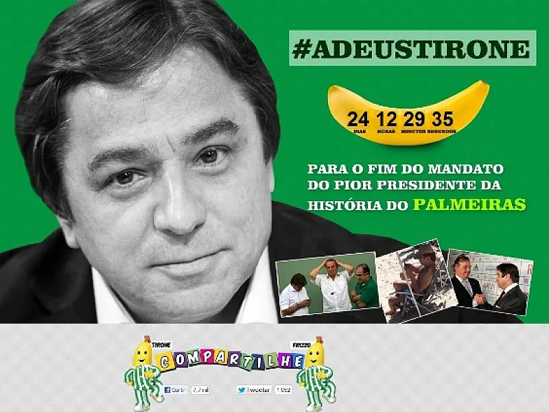 Torcida palmeirense faz contagem regressiva para saída de Tirone