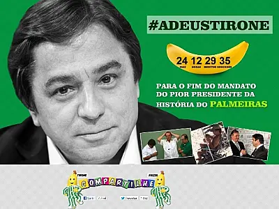 Torcida palmeirense faz contagem regressiva para saída de Tirone