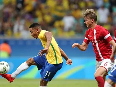 Brasil goleia Dinamarca e se classifica para as quartas no futebol masculino