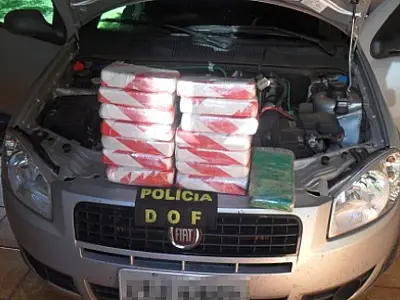 Jovem é preso com 16 kg de pasta base de cocaína