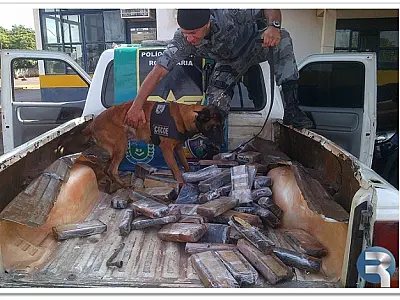 PRE intercepta veiculo com 68 quilos de maconha em papel carbono