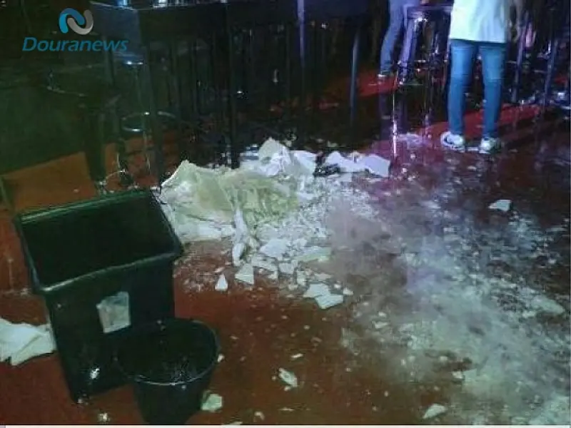 Forro de gesso de boate desaba durante festa em Dourados