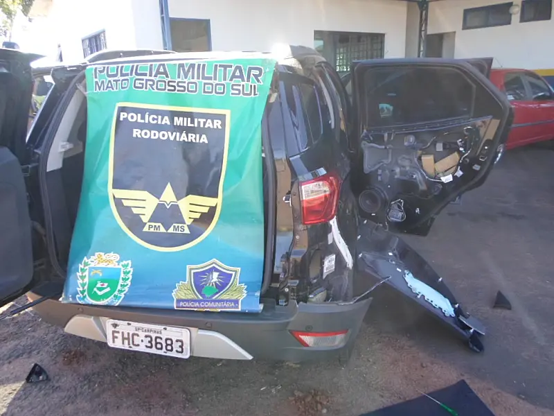 PMR apreende Eco Sport com tabletes de maconha na MS 276