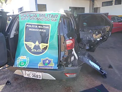 PMR apreende Eco Sport com tabletes de maconha na MS 276