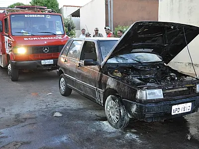 Incêndio danifica veículo em Nova Andradina