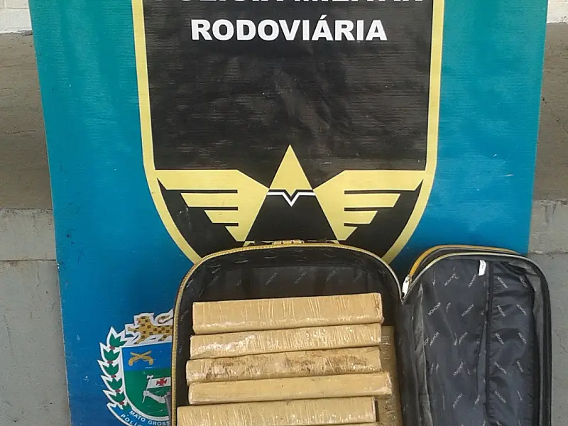 Polícia Militar Rodoviária apreende 17 kg de maconha em ônibus