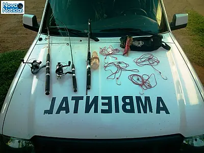 PMA autua três pescadores praticando pesca durante a piracema