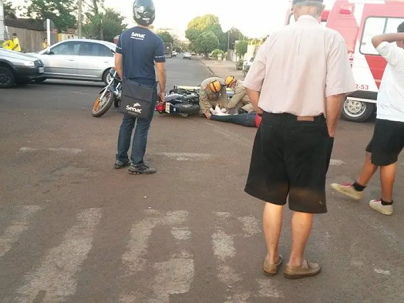 Mulher perde parte de um dos pés em acidente de moto em Dourados