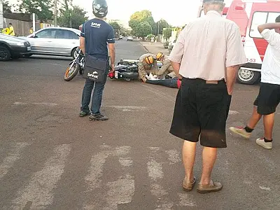 Mulher perde parte de um dos pés em acidente de moto em Dourados
