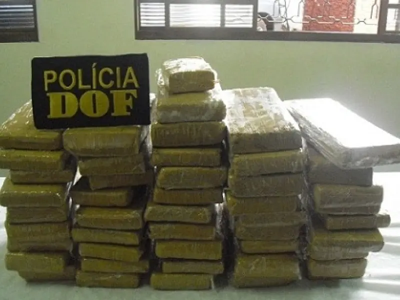 DOF apreende 125 kg de maconha e 1,3kg de haxixe