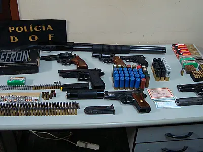 DOF apreende 7 armas de fogo e munições