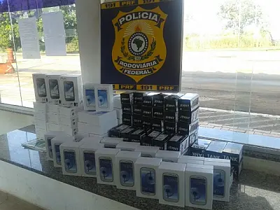 PRF apreende celulares contrabandeados em Coxim
