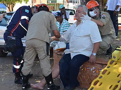 Pai do cantor João Bosco fica ferido em colisão no centro de Coxim