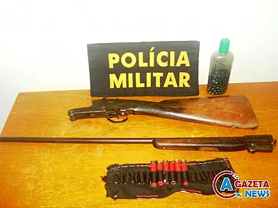 PM prende homem com espingarda e 125 “balotes” em Tacuru