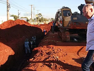 Obras de drenagem do novo acesso às Moreninhas chegam a 65% de execução