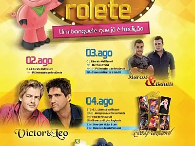 Festa do Leitão começa dia 2 em São Gabriel do Oeste